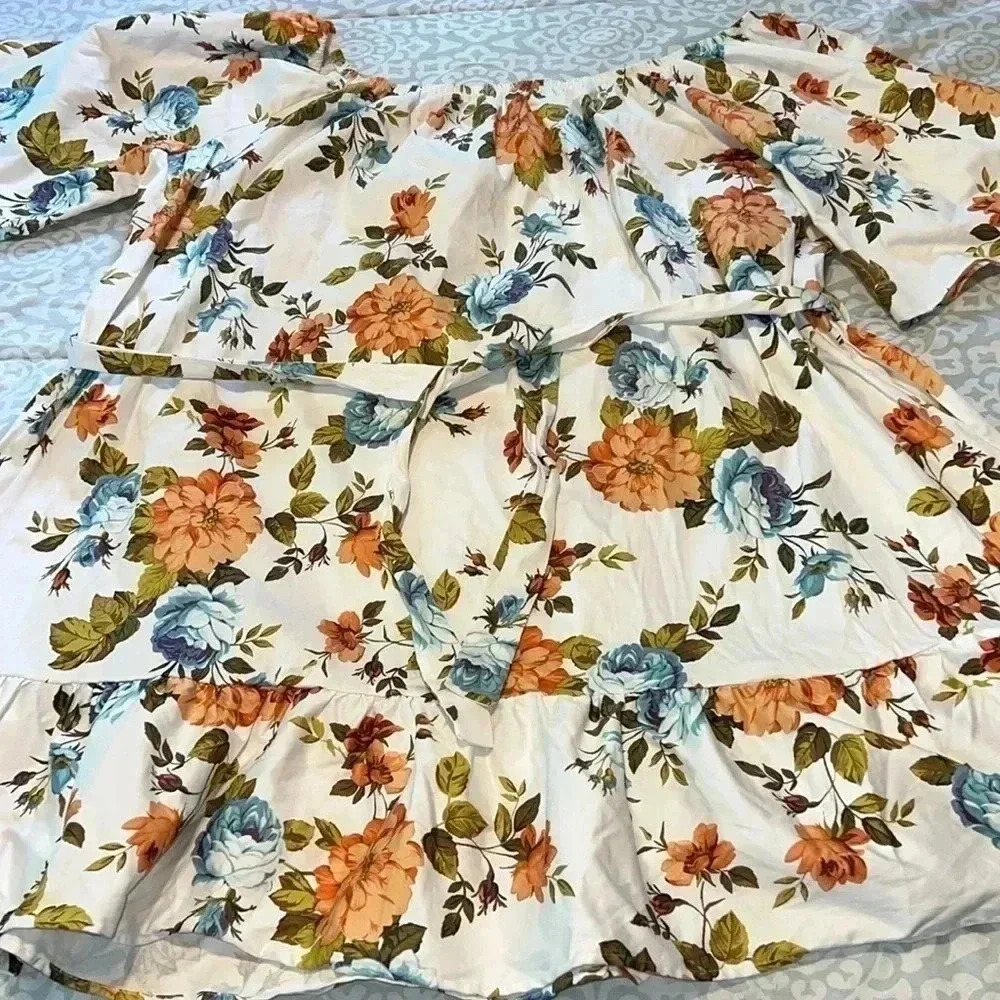Swak Designs Los Angeles Plus Size Floral Dress U15